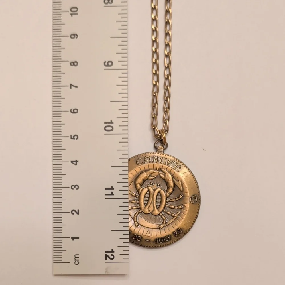 Vintage Cancer Zodiac Necklace